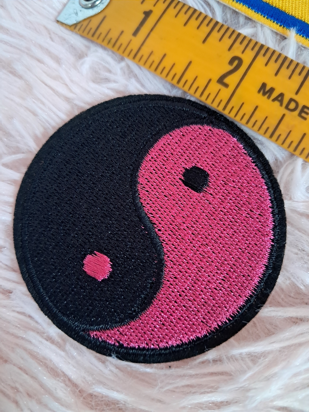 'Have A Nice Day' Patch & Black-Pink Yin Yang Patch Set! - Picture 3 of 6
